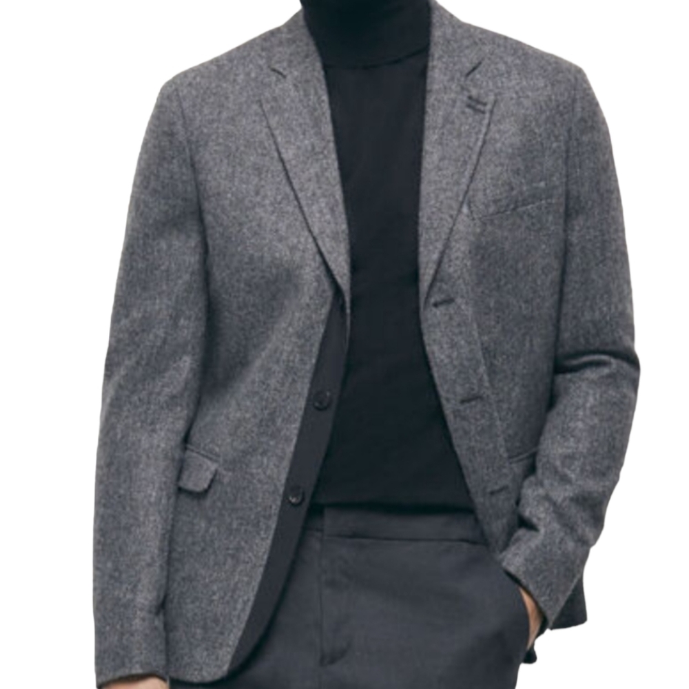 The Kooples Gray Patterned Wool Jacket Size 50 New - image 1